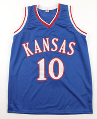 Jalen Wilson Signed Kansas Jayhawk Jersey "Load the Wagon" (PSA) 2022 NCAA Champ