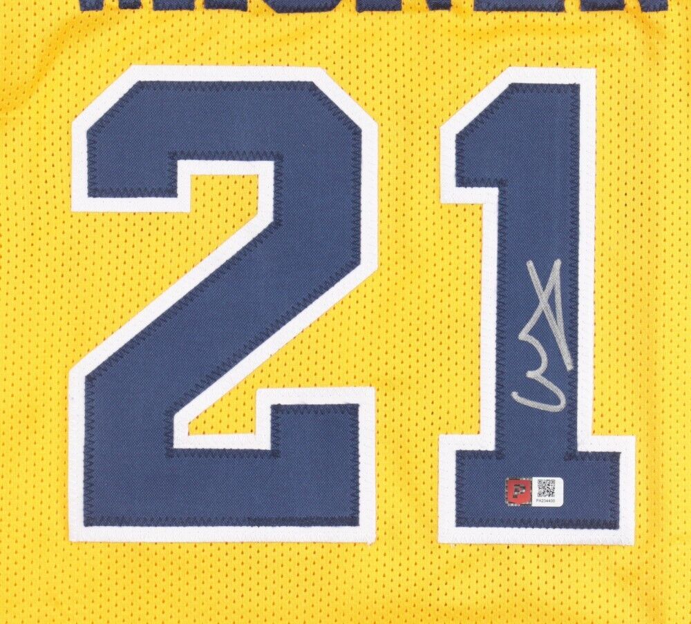 Franz Wagner Signed Michigan Wolverines Jersey (PA COA) Magic 1st Rnd Pick 2021