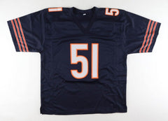 Dick Butkus Signed Chicago Bear Jersey (Beckett) 8×Pro Bowl 1965–1972 Linebacker