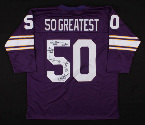 Minnesota Vikings "Greatest" Jersey Signed by (6) w Thomas, Voigt, Sutherland +