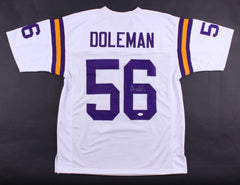 Chris Doleman Signed Vikings Jersey Inscribed "HOF 12" (JSA COA) 8xPro Bowl DE