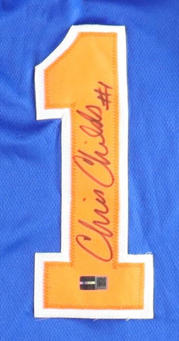 Chris Childs Signed Knicks Blue Jersey (Steiner) New York Guard 1994–2001