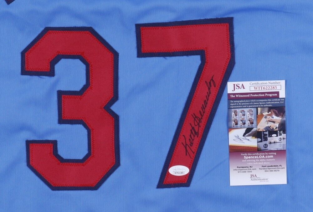 Keith Hernandez Signed St Louis Cardinals Throwback Powder Blue Jersey –