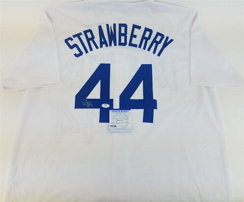 Darryl Strawberry Signed Los Angeles Dodgers Jersey (PSA COA) 8×All-Star O.F.