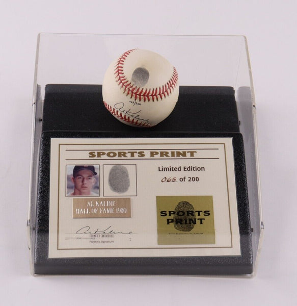 Al Kaline Signed LE #65 of 200 AL Baseball Display w/Case (Beckett LOA –