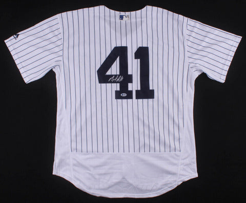 Miguel Andujar Signed New York Yankees Pinstriped Majestic MLB Jersey (Beckett)
