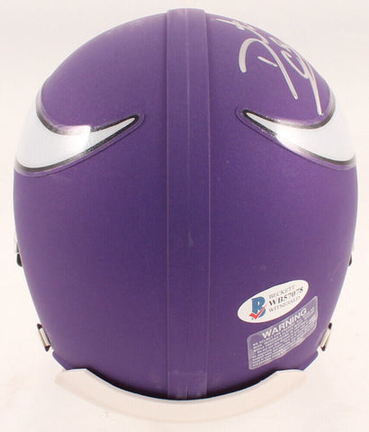 Daunte Culpepper Signed Vikings Mini Helmet (Beckett COA) 3xPro Bowl Q.B. Q.B.