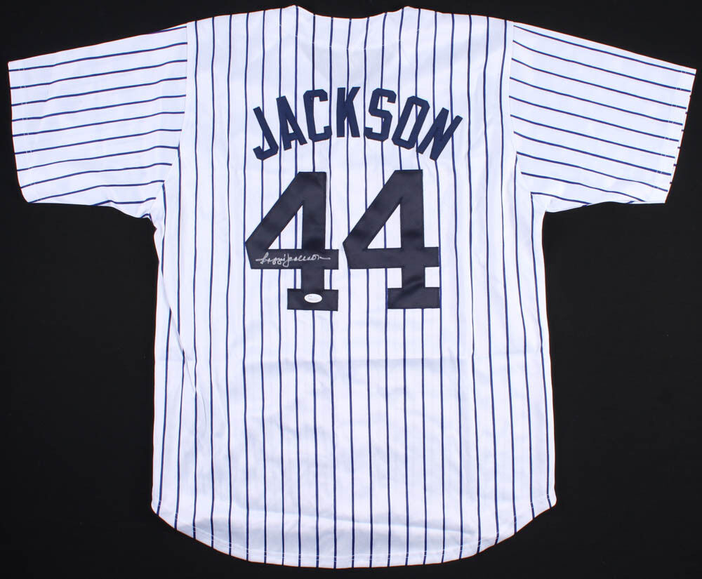 Reggie Jackson Signed New York Yankees Unique "Mr. October" Jersey (JSA COA) HOF