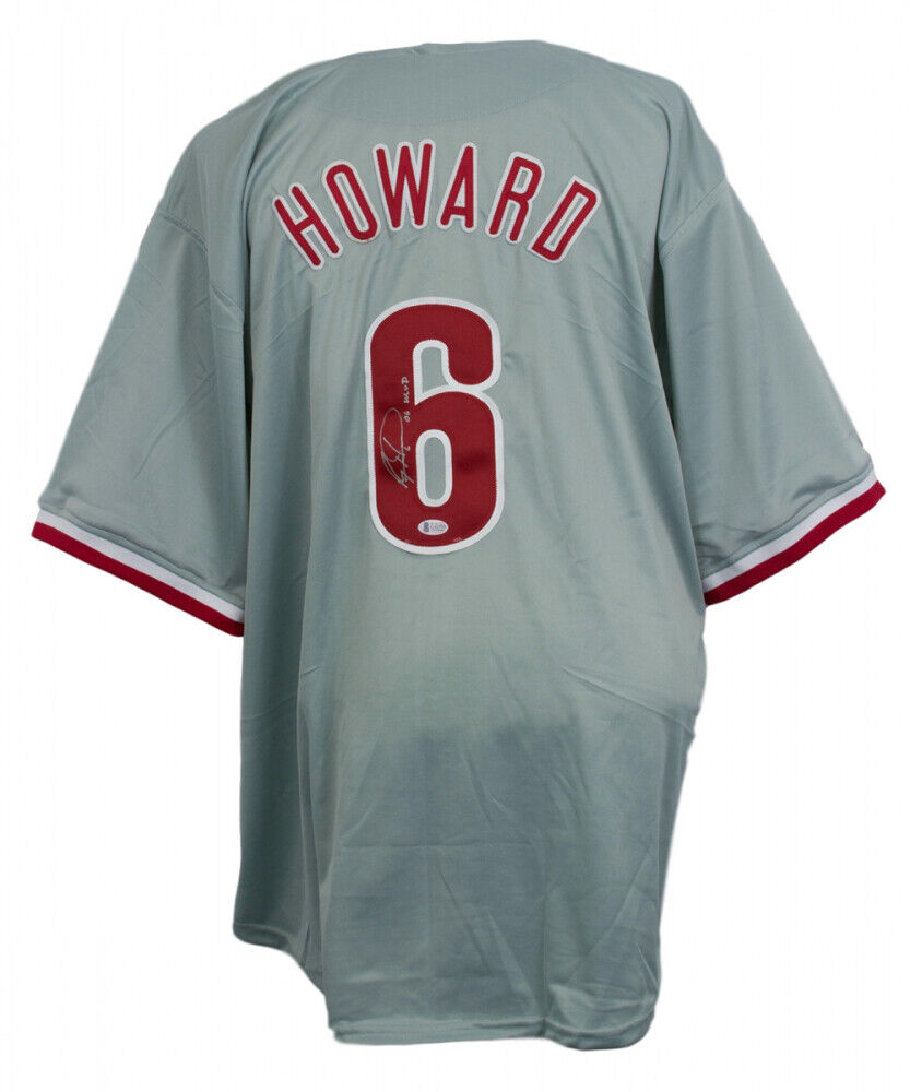 Ryan Howard Signed Philadelphia Phillies Jersey Inscribed 06 MVP (Be –