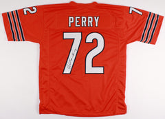William Perry Signed Orange Chicago Bears Jersey (JSA Holo) 1986 Super Bowl XX