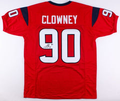 Jadeveon Clowney Signed Texans Red Jersey (JSA COA) 2014 #1 Draft Pick Overall
