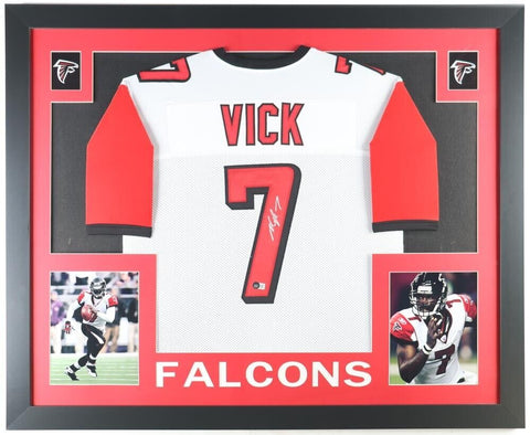 Michael Vick Signed Atlanta Falcons 35x 43 Framed Jersey (JSA COA) 4xPro  Bowl QB at 's Sports Collectibles Store