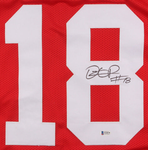 Dante Pettis Signed San Francisco 49ers Red Jersey (Beckett COA) 2nd Year WR