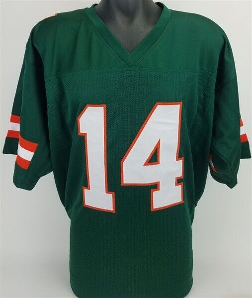 Vinny Testaverde Autographed and Framed Miami Hurricanes Jersey