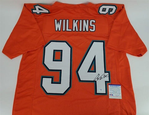 Christian Wilkins Signed Miami Dolphin Orange Jersey (PSA COA) 2019 1st Round Pk