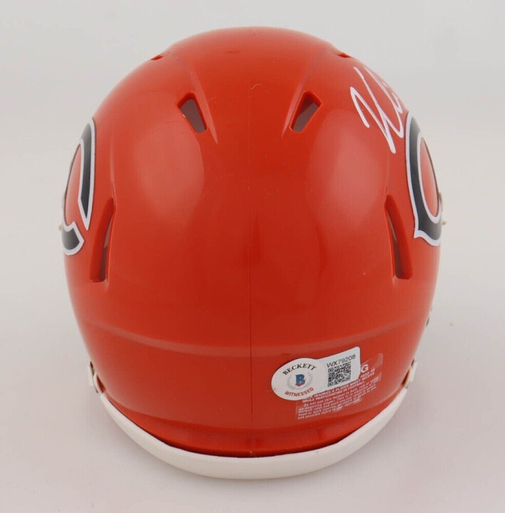 Khalil Herbert Signed Chicago Bears Speed Mini Helmet (Beckett) Running Back