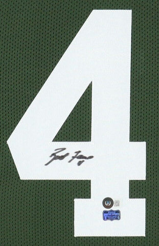 Brett Favre Signed Green Bay Packers 35"x 43" Framed Jersey (Beckett) 3xNFL MVP