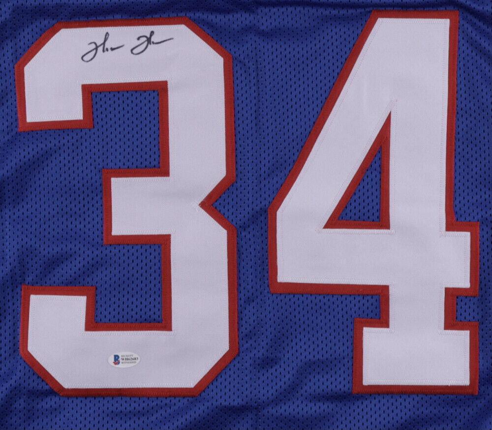 Thurman Thomas Signed Bills Jersey (Beckett Holo) 1991 Most Valuable Player