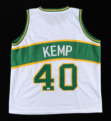 Shawn Kemp Signed Seattle Supersonics Jersey (JSA COA) 6xAll Star Power Forward