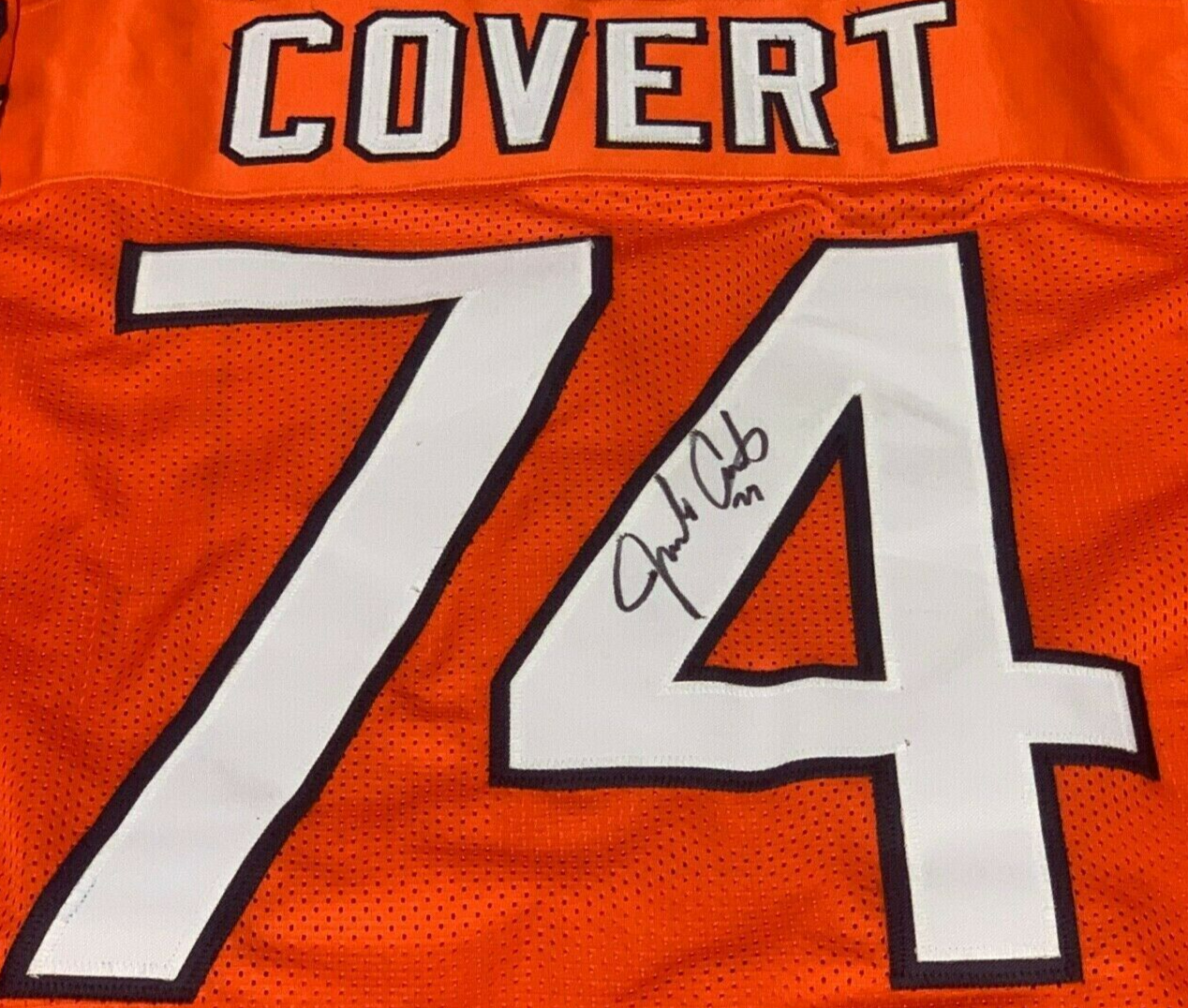 Jim Covert Chicago Bears Autographed Jersey