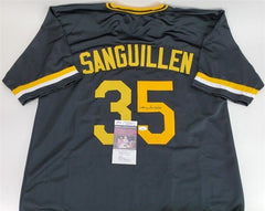 Manny Sanguillen Signed Pirates Jersey (JSA COA) 2×World Series Champ / Catcher