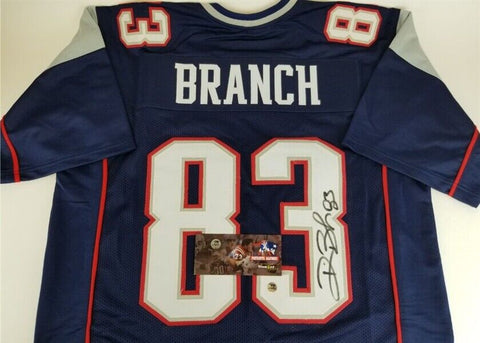 Deion Branch Signed New England Patriots Jersey (Pats Alumni COA) Super Bowl MVP
