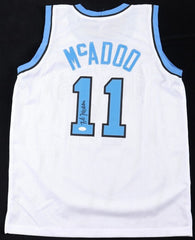 Bob McAdoo Signed Buffalo Braves White Home Jersey (JSA COA) Hall of Fame 2000