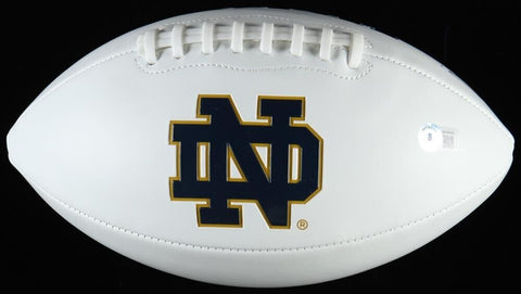 Benjamin Morris Signed Notre Dame Fighting Irish Logo Football (Beckett) Soph DB