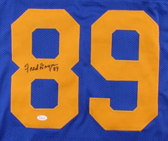 Fred Dryer Signed Rams Throwback Jersey (JSA COA) Los Angeles Rams D.E 1972–1981