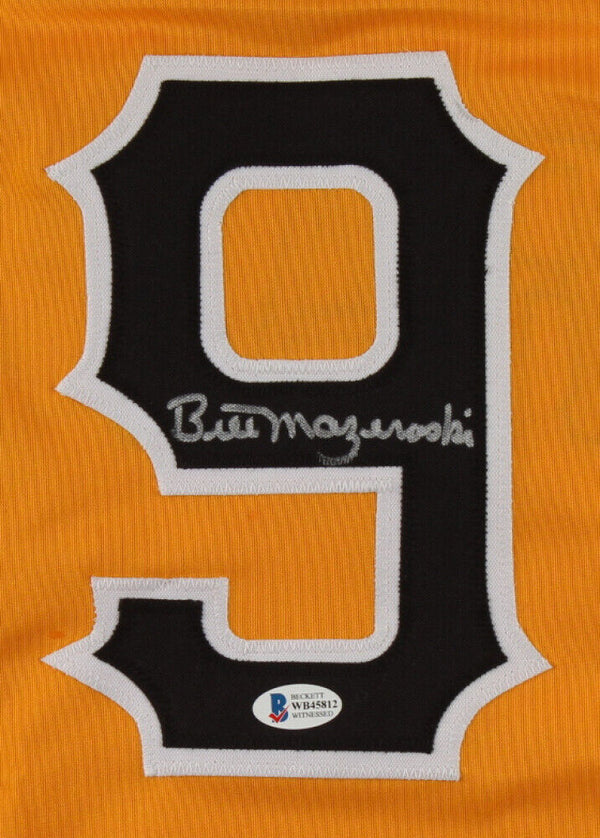 Bill Mazeroski Signed Pittsburgh Pirates Majestic Style Jersey (Beckett COA)