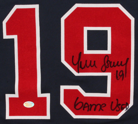 Yunel Escobar Signed Game-Used Spring Training Braves Jersey Inscribed Game Used