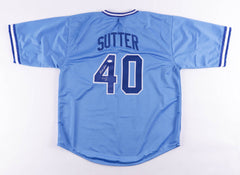 Bruce Sutter Signed Atlanta Braves Jersey Inscribed "H.O.F. 06" (JSA Hologram)