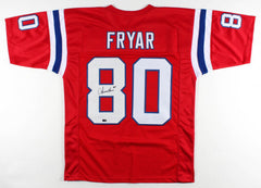 Irving Fryar Signed Patriots Jersey (AIV COA) Super Bowl XX Wide Receiver