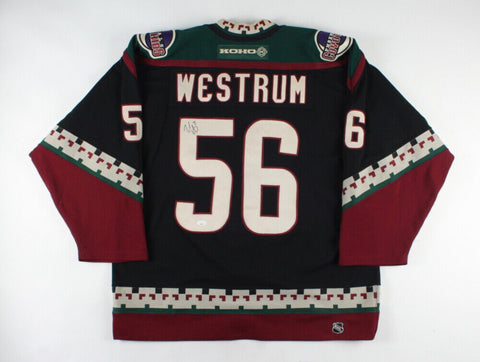 Erik Westrum Signed Arizona Coyotes Custom Jersey (JSA COA) NHL Career 2001–2012