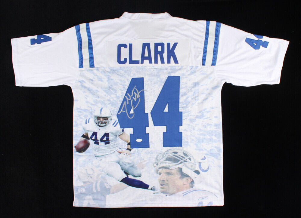 Dallas Clark Signed Indianapolis Colts Custom Photo Jersey (JSA COA) SB XLI T.E.