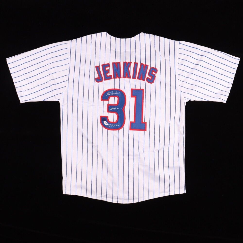 Fergie Jenkins Signed Chicago Cubs Jersey Inscribed HOF 91 & 3,192 K's  (PSA)