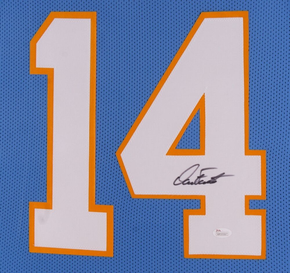Dan Fouts Signed Chargers 35x43 Custom Framed Jersey (JSA) NFL MVP 1982