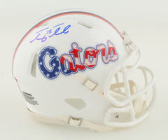 Tim Tebow Signed Florida Gators Ridell Mini Helmet (Tebow Holo) 2xBCS Champion