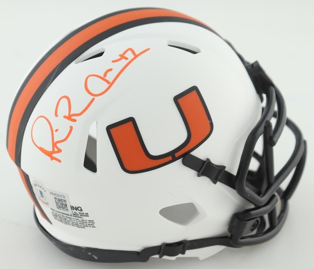 Michael 'Playmaker' Irvin Signed Miami Hurricanes Speed Mini