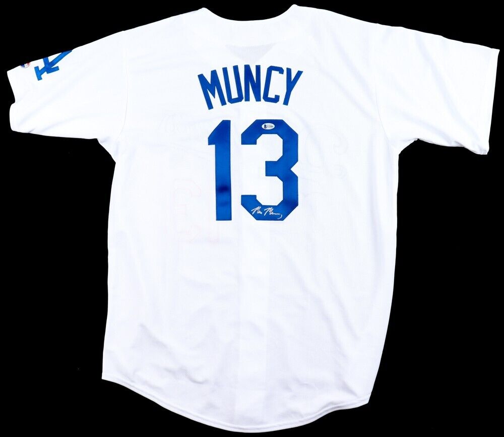 Max Muncy Signed Los Angeles Dodgers Jersey (Beckett) 2020 World