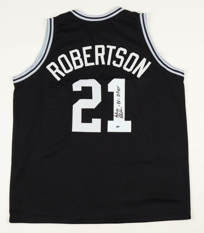 Alvin Robertson Signed San Antonio Spurs Jersey Inscribed 86 & DPOY OKAuthentics
