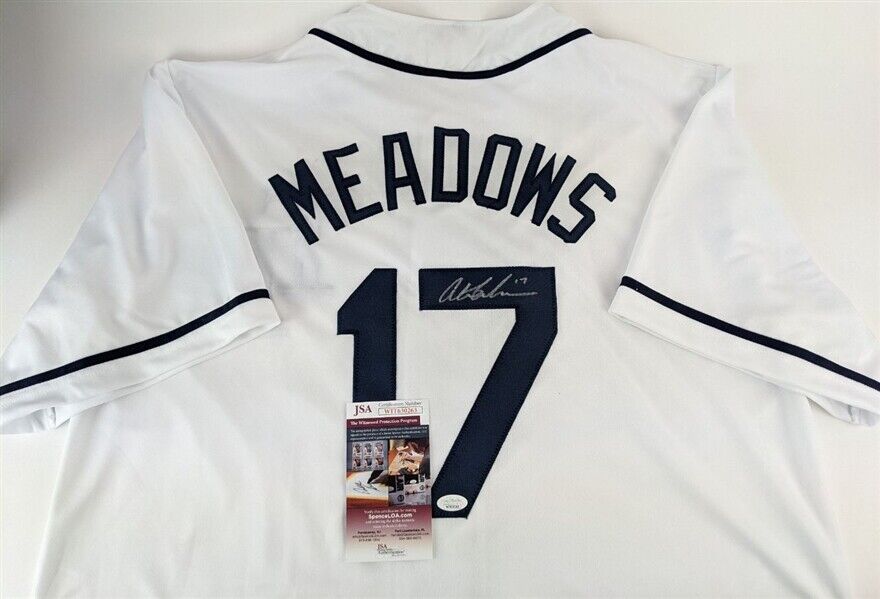 Austin Meadows Signed Rays Jersey (JSA COA) Tampa Bay / 2019 All Star Outfielder