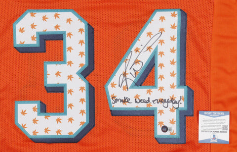 Ricky Williams Signed Dolphins Jersey Inscribed Smoke Weed Everyday  Beckett COA