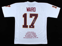 Charlie Ward Signed Career Highlight Stat Jersey Inscribed"93 Heisman" (JSA COA)