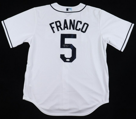 Wander Franco Signed Rays Nike MLB Jersey (JSA COA) Tampa Ray 2021 Rookie S.S.