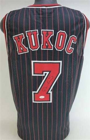 Toni Kukoc Signed Red Custom Basketball Jersey
