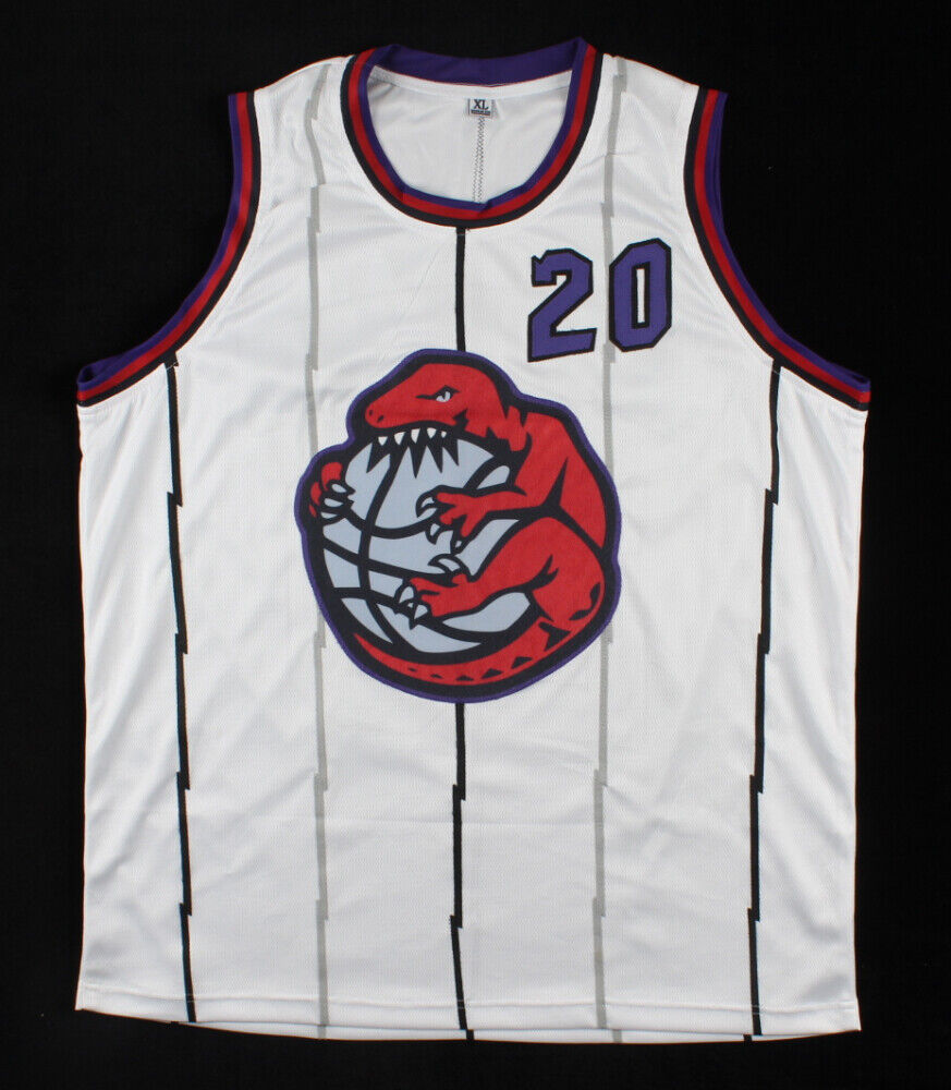 Damon Stoudamire Signed Toronto Raptors Jersey (JSA COA) 1996 Rookie o –