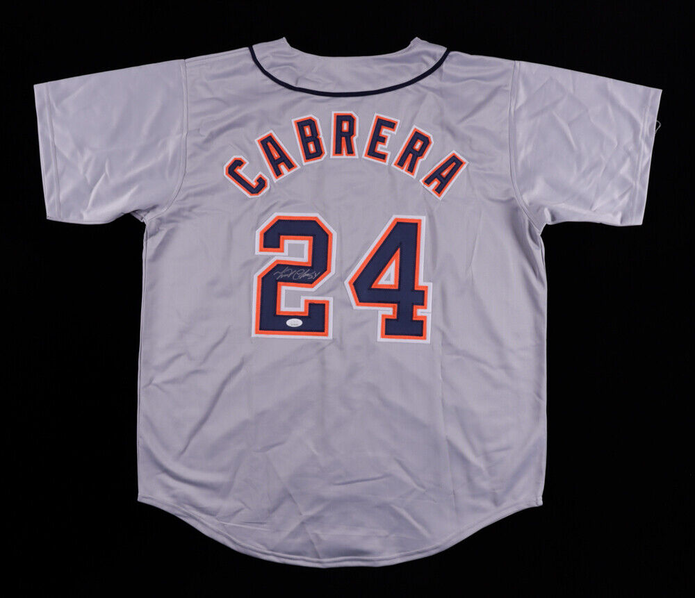 Miguel Cabrera Autographed Detroit Tigers Jersey Inscribed Triple Crown, AL  MVP