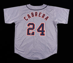 Miguel Cabrera Signed Detroit Tigers Gray Jersey (JSA COA)  2012 AL Triple Crown