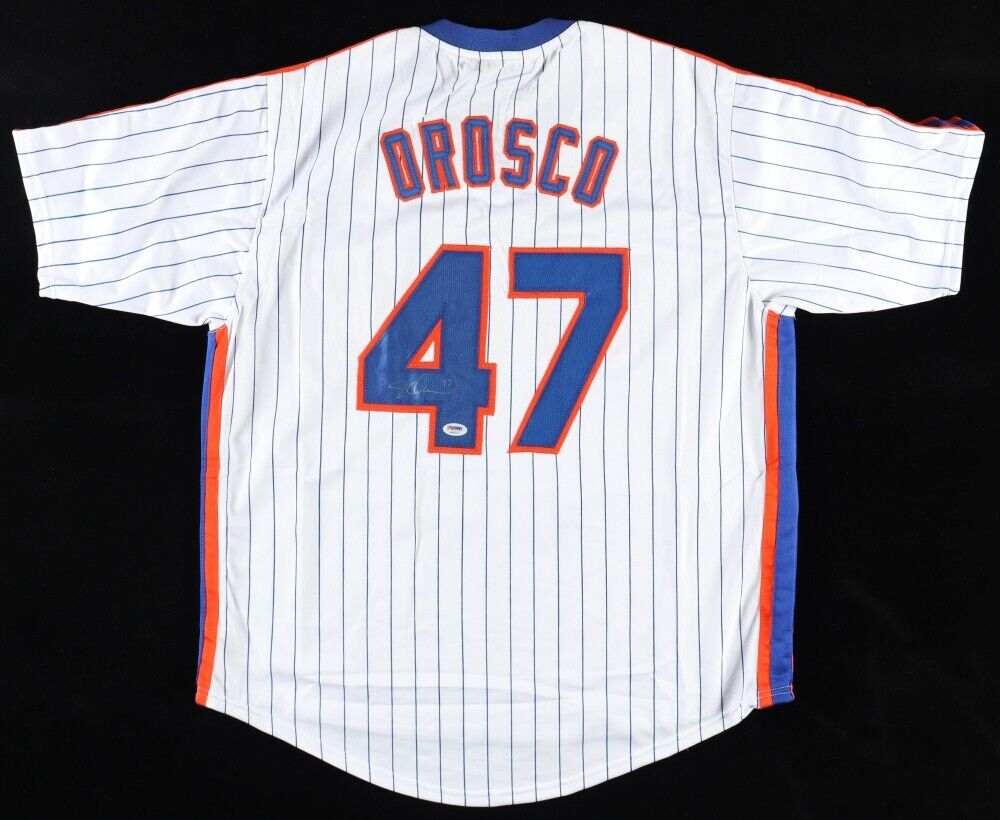 Jesse Orosco Signed New York Mets Jersey (PSA COA) 1986 World